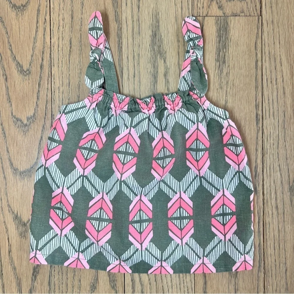 Carter's Baby Toddler Girls Geo Bow Strap Flowy Tank Top Size 18 Months
